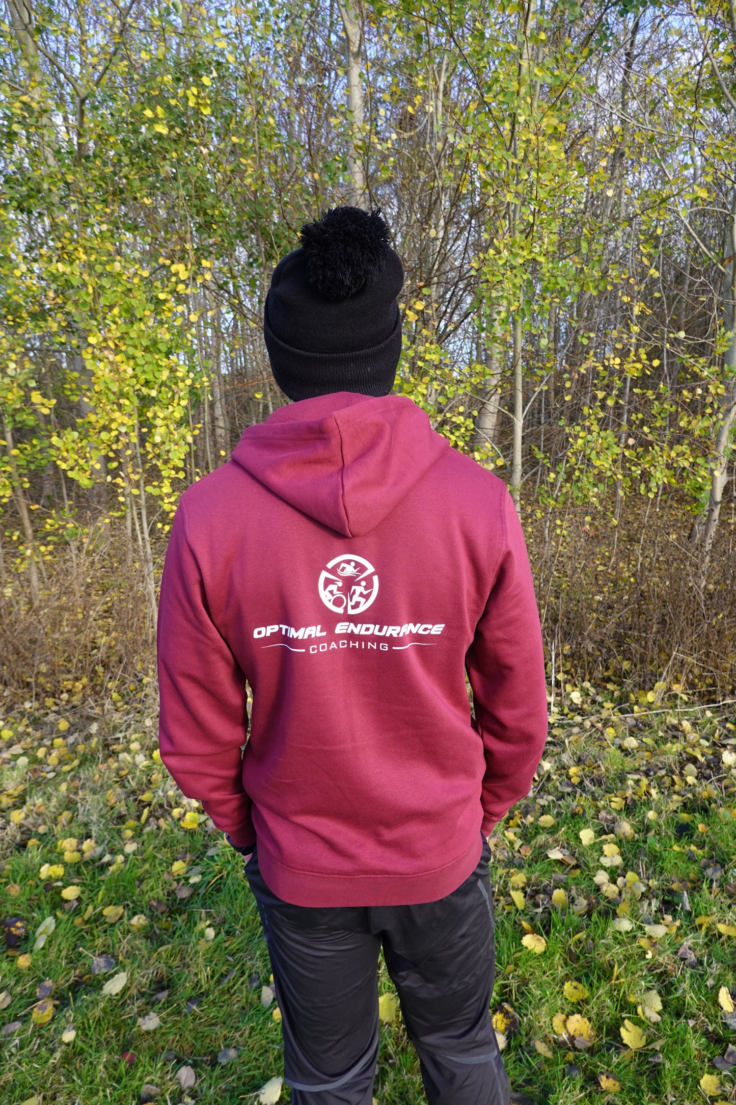 Unisex Casual Maroon Hoodie