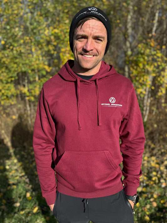 Unisex Casual Maroon Hoodie